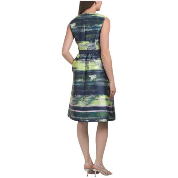 KAY UNGER Sleeveless Mikado Cocktail Midi Dress - Picture 2 of 3
